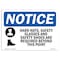 Signmission OSHA Sign, Hard Hat Safety Glasses And With Symbol, 24in X 18in Decal, 24" W, 18" H, Landscape OS-NS-D-1824-L-13262 - alternate 1